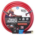 Swan SNFR58100 Garden Hose, 58 in, 100 ft L, Female x Male, Polyester, Red CSNFR58100